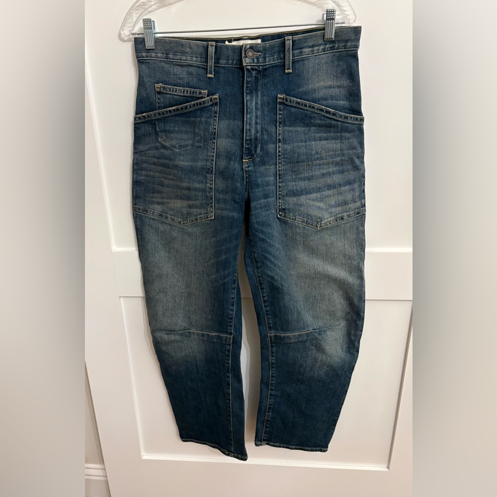 Nili Lotan Shon Barrel Jean in Classic wash - Picture 2 of 9